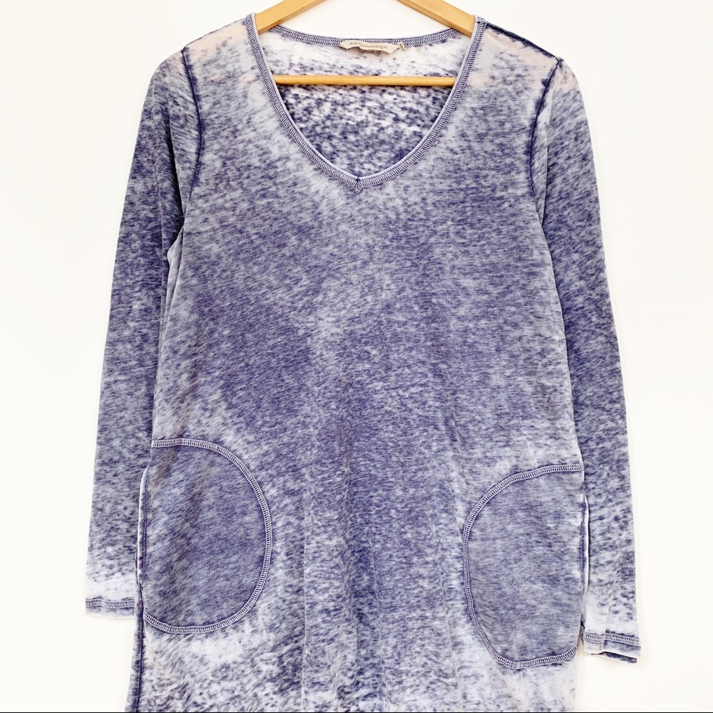 Soft Surroundings Purple Burnout Tunic Size Small
